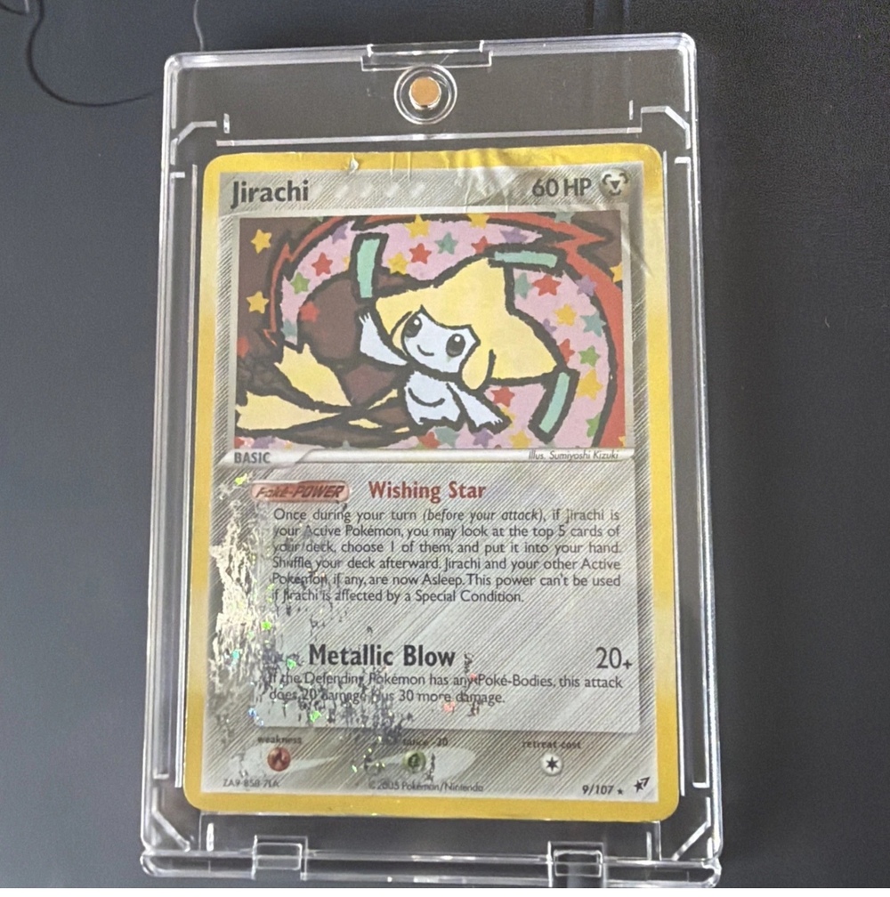 Pokémon TCG Jirachi 9/107 EX Deoxys Holo Rare 2005 Vintage Card Silver 60 HP